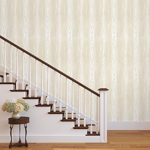 Miniatura 16 de Yun-aeon Natural Wood-Dark Grey Wood Contact Paper Peel and Stick Wallpaper 17.3"x 80"Self Adhesive Removable Vintage Faux Wood Wall Paper Plank