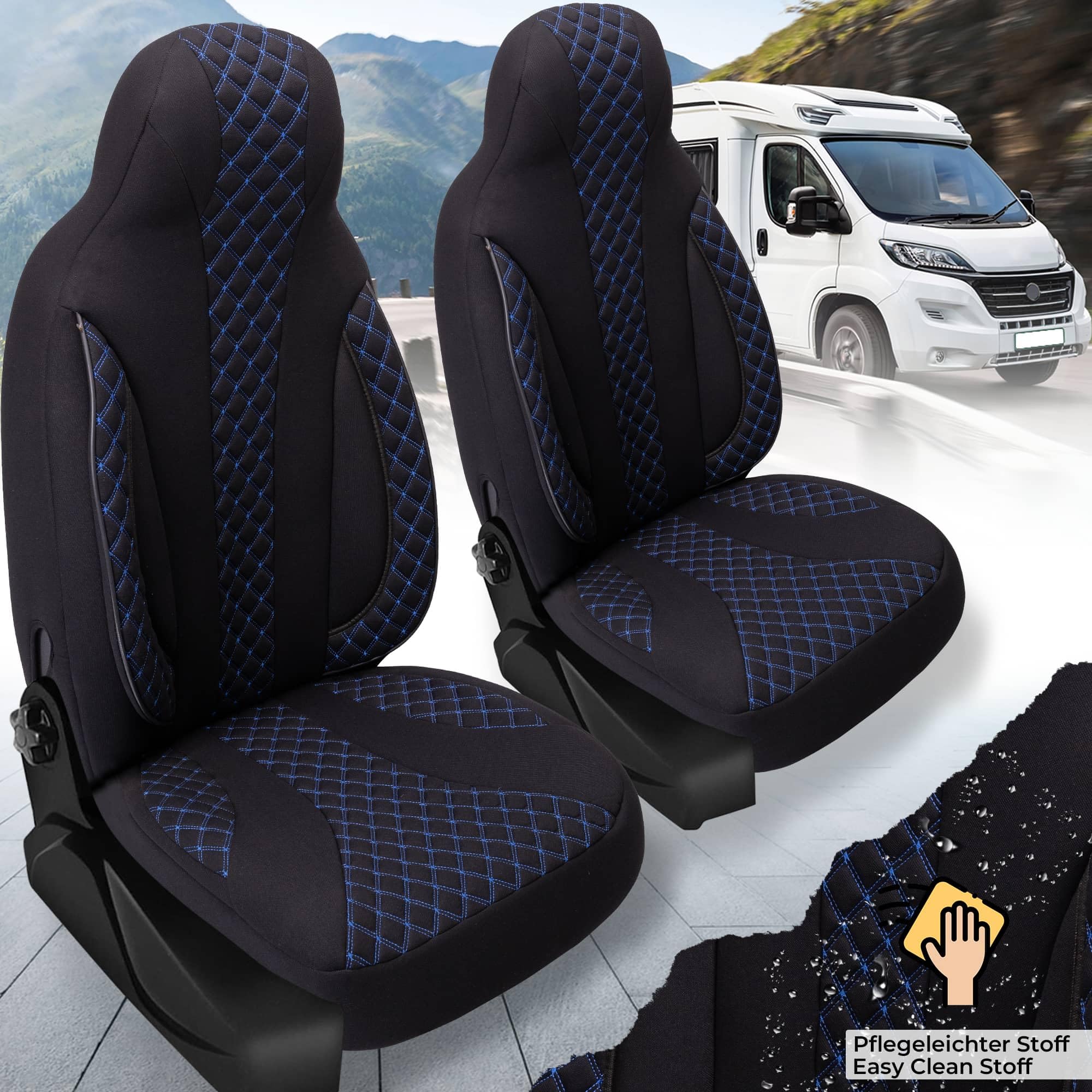 BREMER SITZBEZÜGE Wohnmobil Sitzbezüge Schonbezüge für Pilote Atlas (WPL406)