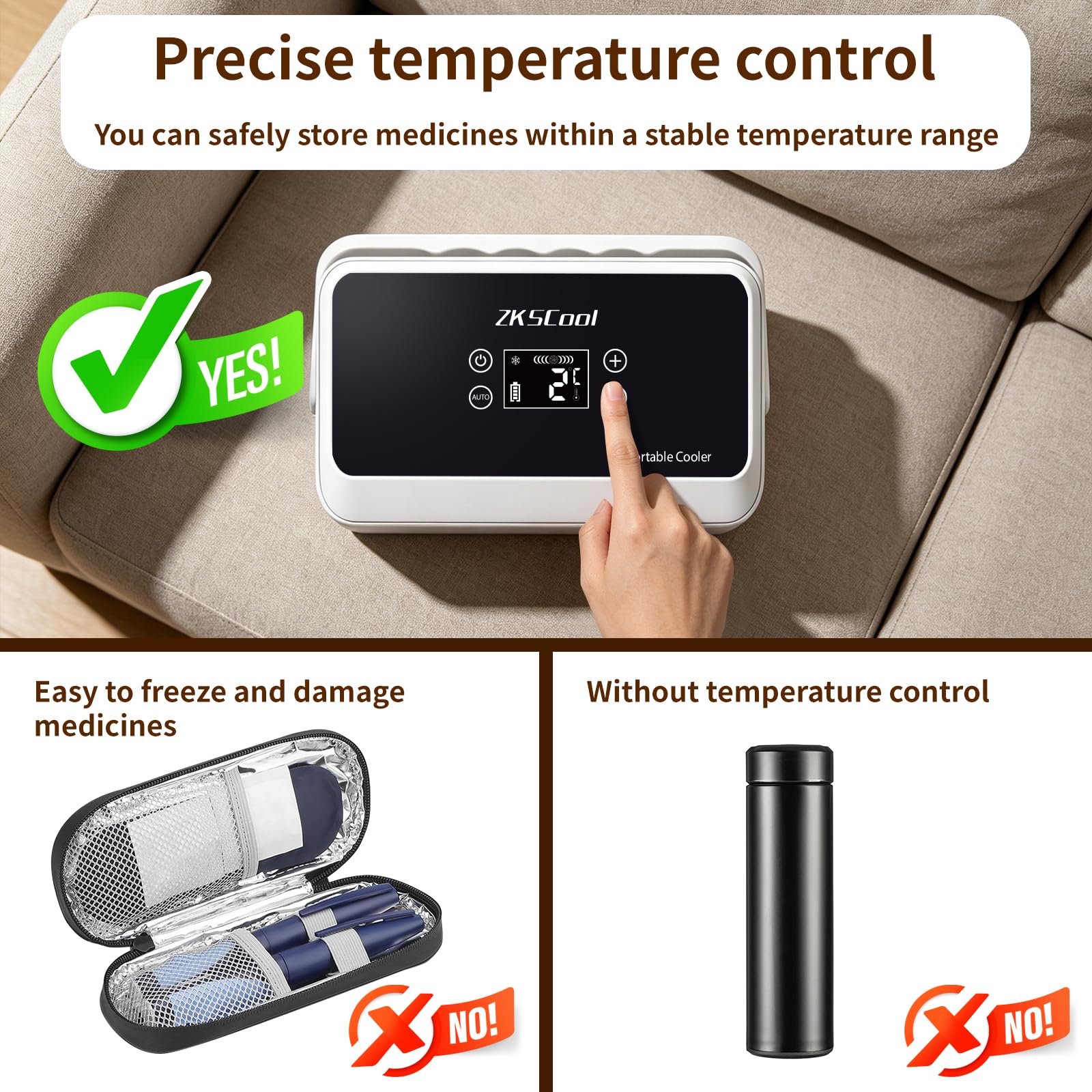 Amazon.com: ZKSCool Insulin Cooler Travel Case,Insulin