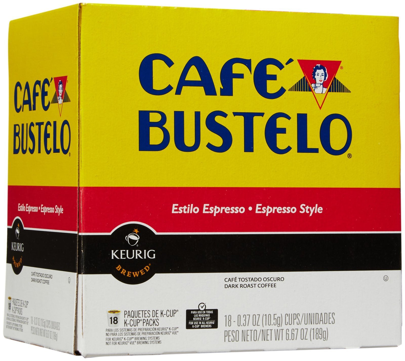 Keurig Cafe Bustelo Coffee Espresso K-Cups Cuban (18 count)