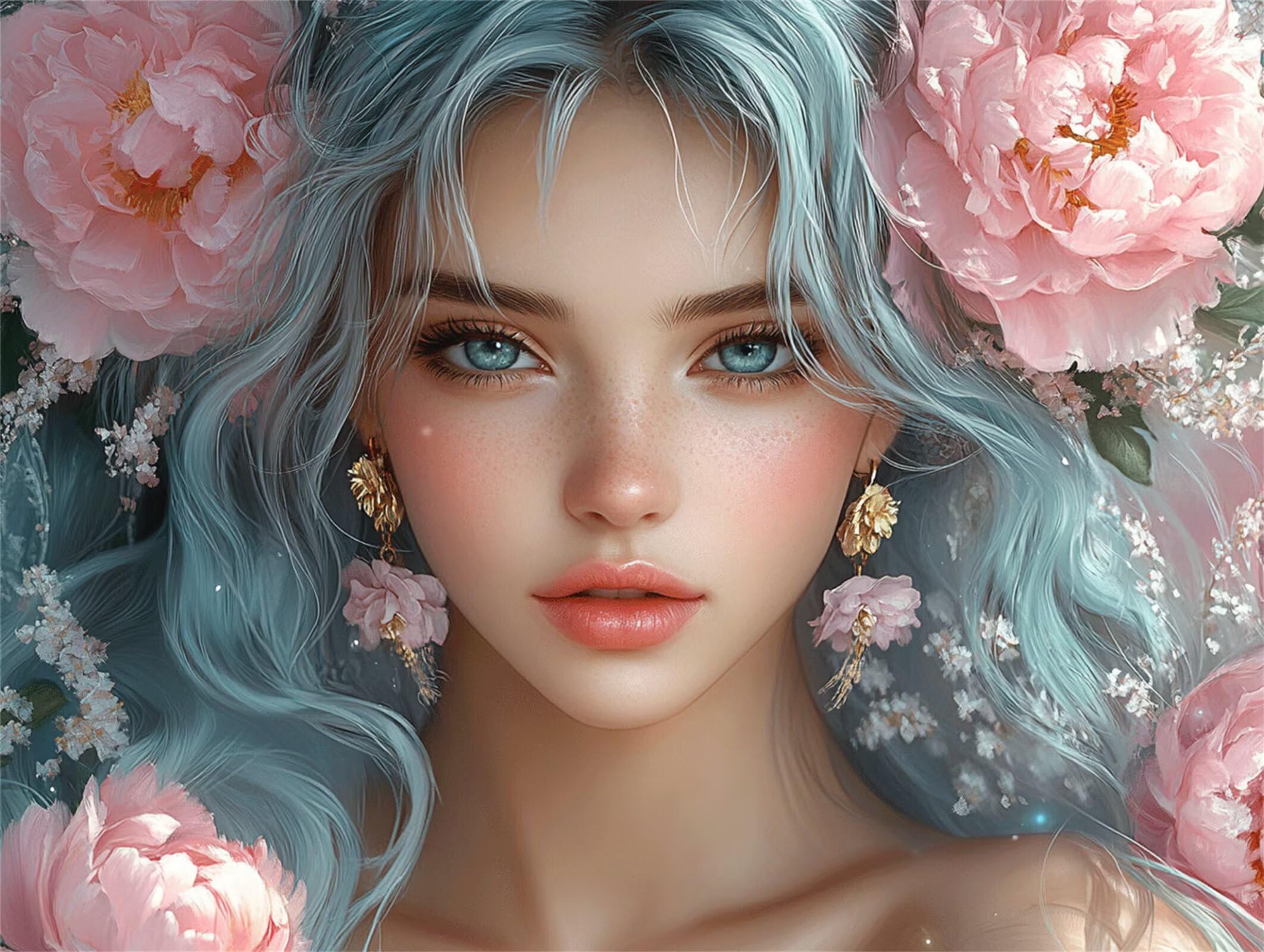 Puzzle 1314 Pieces Anime Puzzle Adulte 75x50cm, Pivoines, n-88