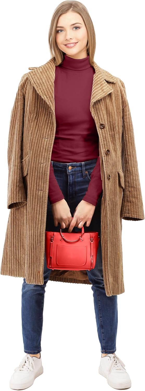 NY Threads Women's Turtleneck Long Sleeve Shirt Slim Fit Thermal Base Layer Tops - Image 5
