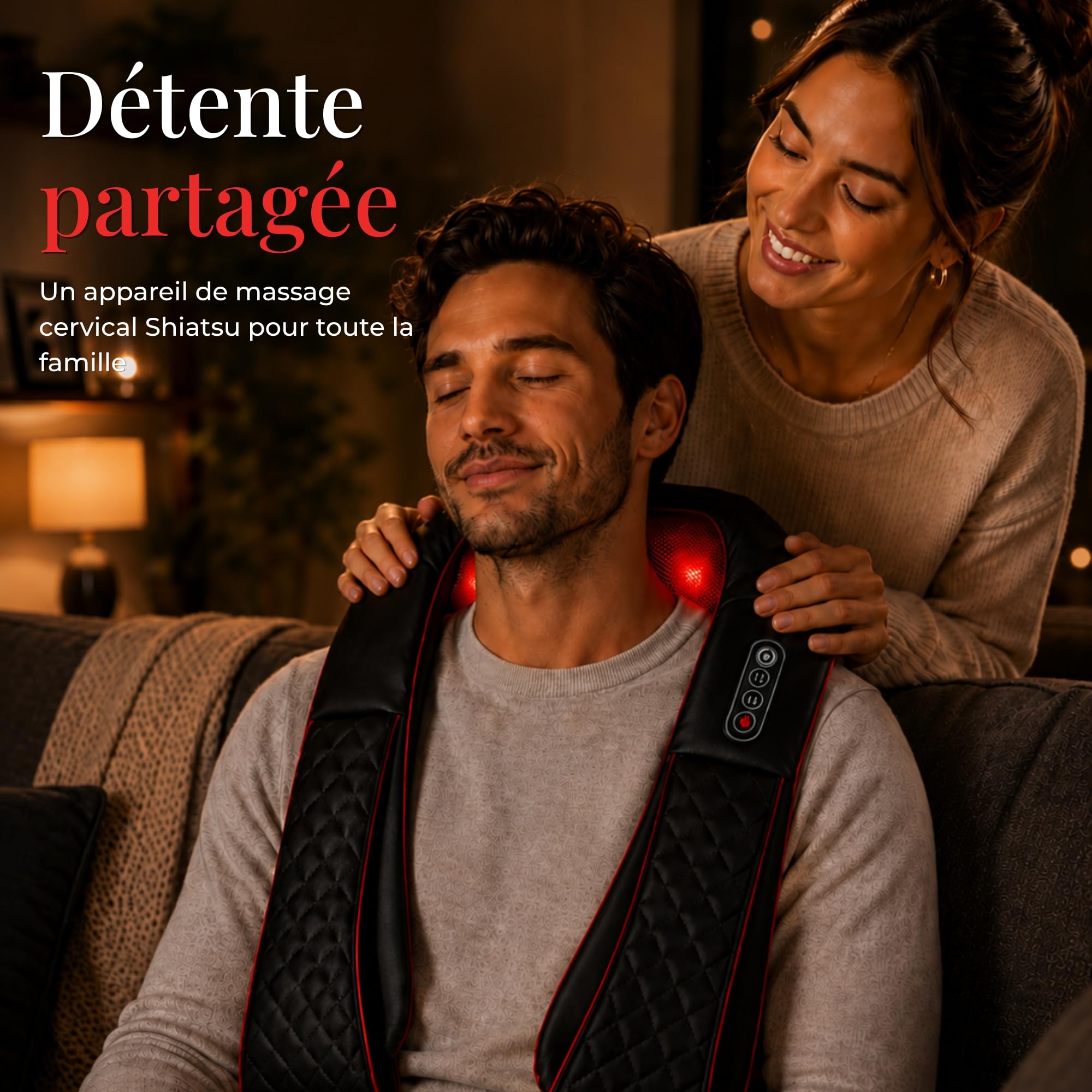 Essy Masseur Cervical Chauffant Shiatsu Nuque, Épaules, Dos & Corps | Cadeau massage femmes & hommes pour muscles détendus