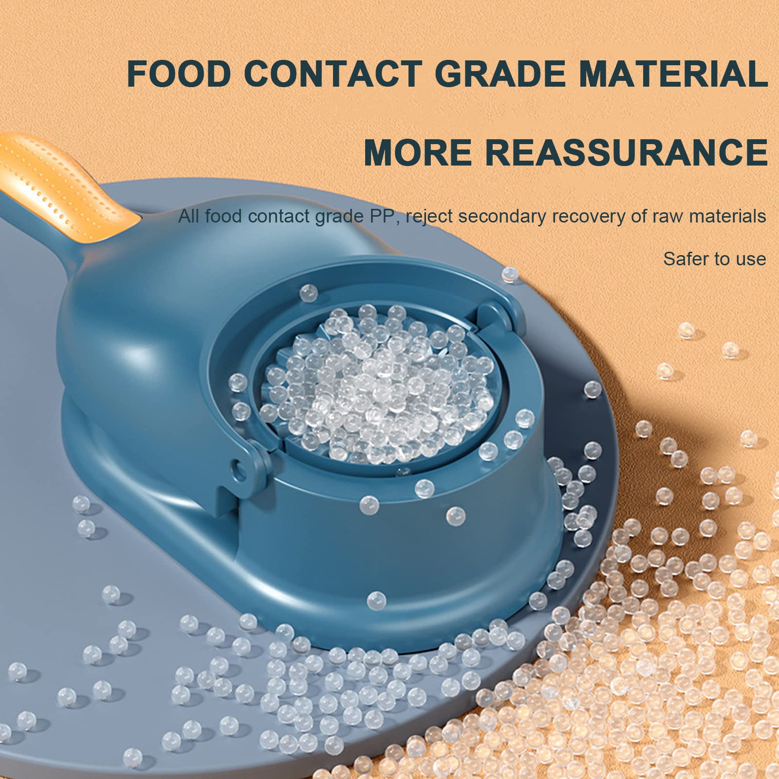 Mrisata 2 in 1 Dumpling Maker, Manual Dumpling Press, Polypropylene, Blue