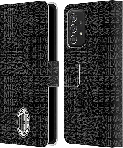 Vista 238 de Head Case Designs Funda de cuero con licencia oficial de AC Milan con diseño de camuflaje digital, compatible con Samsung Galaxy S22 Ultra 5G