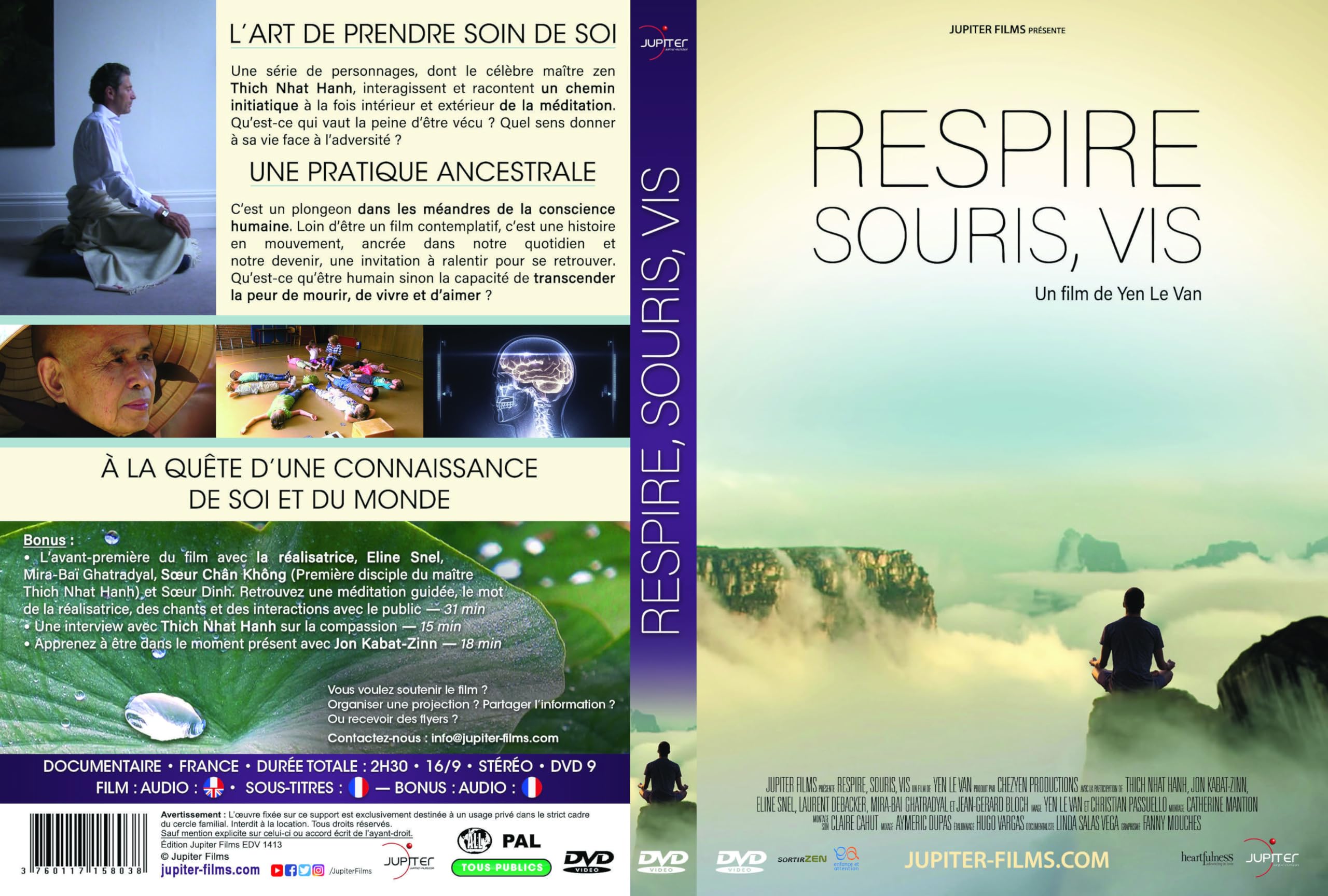Respire, Souris, Vis - Méditation pleine conscience, Mindfulness, DVD, Thich Nhat Hanh