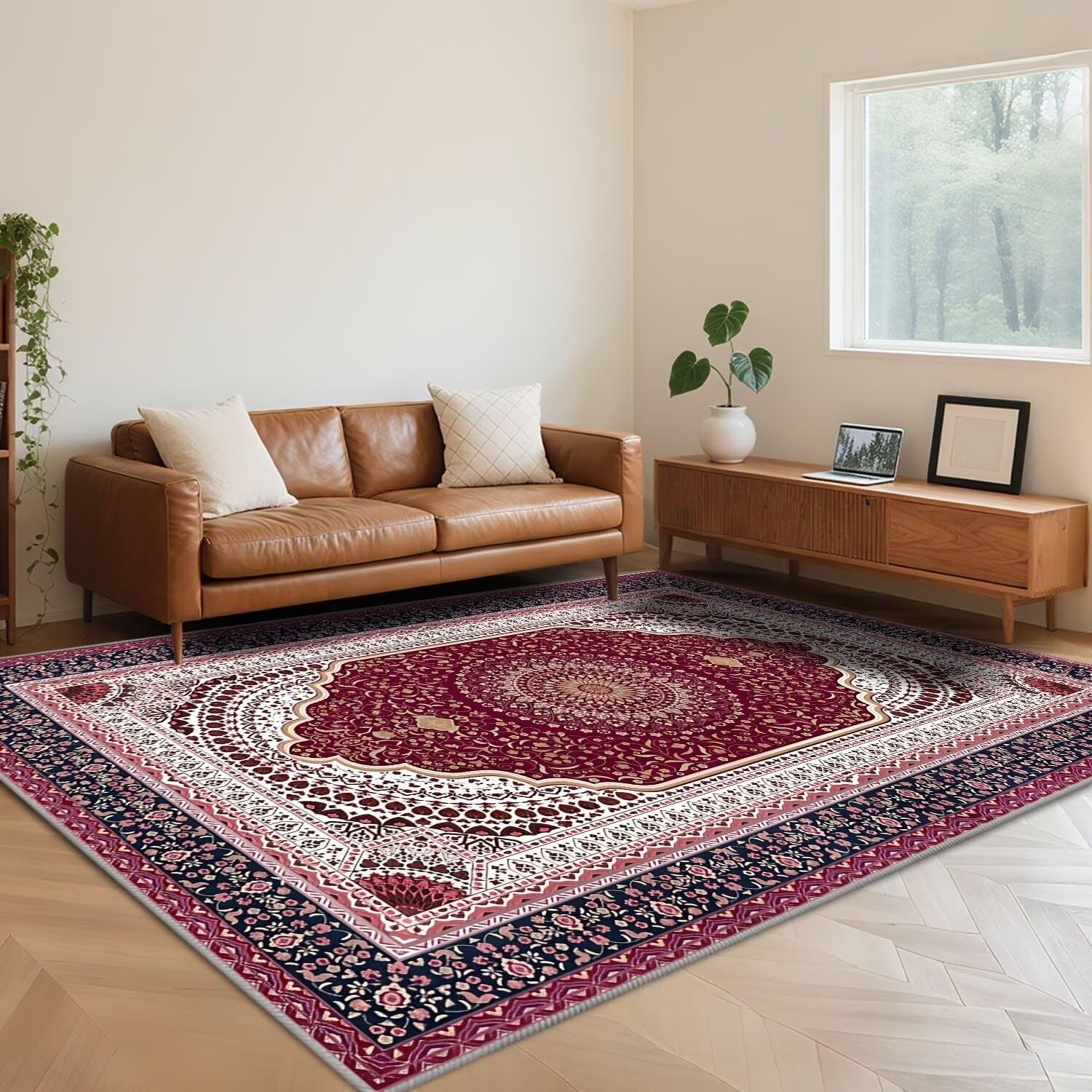 Tapis antidérapant et doux à poils courts 140x200 pour un entretien facile au quotidien
