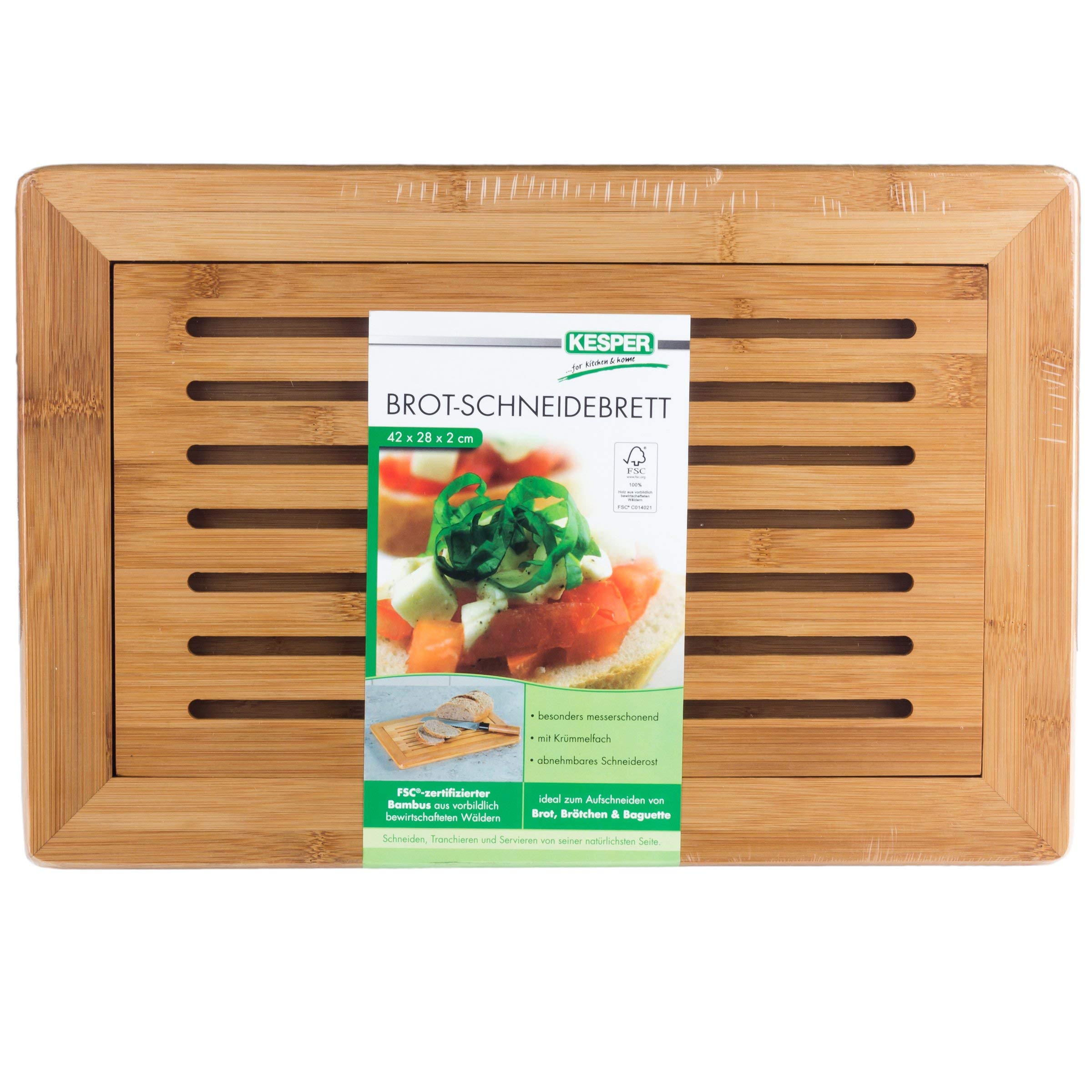 KESPER Bamboe Houten Snijplanken Voordeel Set In 2 Verschillende Formaten 21 X 31 Cm En 28 X 38 Cm