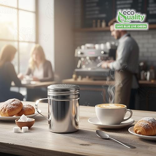 Miniatura 7 de [1 unidad] Juego de coctelera versátil de acero inoxidable de 10 onzas, sal, pimienta, azúcar, condimentos, orégano, especias para restaurantes,