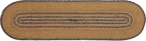 Miniatura 6 de VHC Brands Kettle Grove - Camino de yute con plantilla con borde de estrellas de 13 x 48 pulgadas, diseño de mesa de cocina, color marrón caramelo