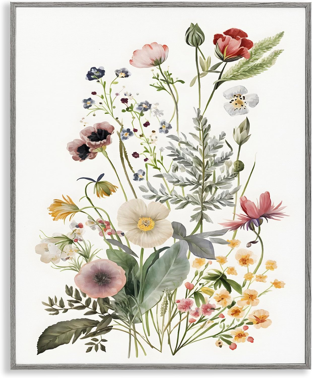 Stupell Industries 'Subtle Spring Blossoms', Framed Giclee Art, Gray, 16 x 20 Inches, Easy to Hang and Sturdy, Made in USA, by Petal Prints Design