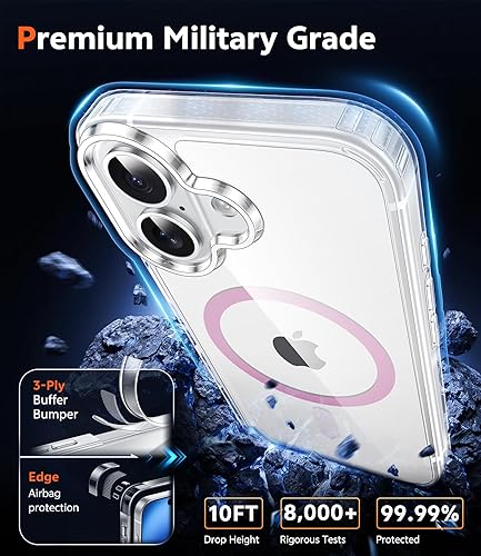 Miniatura 415 de Fntcase Funda para iPhone 15 Plus y 14 Plus de 6.7 pulgadas, magnética, a prueba de golpes de grado militar, antiamarilleo, delgada, protectora