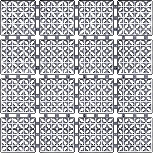 Miniatura 8 de Tapete de ducha cuadrado antideslizante con ventosas y agujeros de drenaje, tapete de ducha antideslizante para niños mayores, lavable a máquina, 24