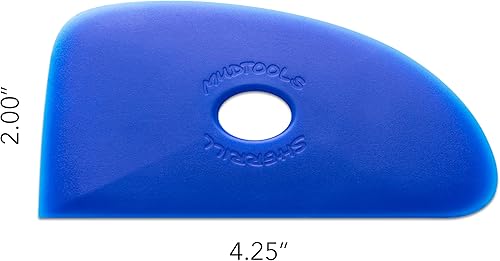 Miniatura 2 de Mudtools Costilla Polimérica Azul Tamaño 4 Firme - Triple Radio - Cerámica, Cerámica, Arcilla - B4