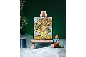 Sunflower Patch Iron-On Patch: Van Gogh's Iconic Artwork Adorns Your Denim