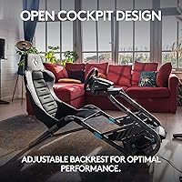 Vista 6 de Playseat Trophy - Logitech G Edition Sim Racing Cockpit Fully Adjustable Supports all Direct Drive Steering Wheels Lightweight & Robust Absolute