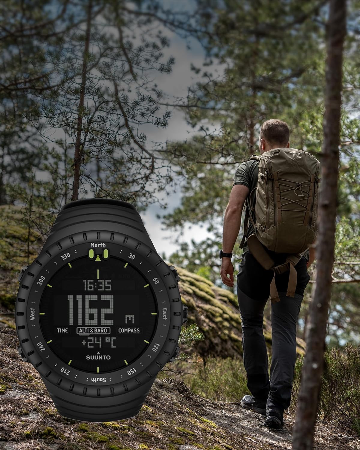 SUUNTO Core Sports Watch, Classic Outdoor Adventure Watch with Altimeter, Barometer Compass, Dual-time Sunrise Sunset Display, Temperature Storm Alarm for Hiking, Mountain Use SUUNTO Core Sports Watch, Classic Outdoor Adventure Watch with Altimeter, Barometer Compass, Dual-time Sunrise Sunset Display, Temperature Storm Alarm for Hiking, Mountain Use