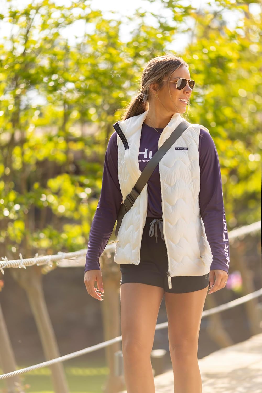 HUK womens Wave Vest, Dwr Insulated Quilted Fishing Vest for Women - Image 5