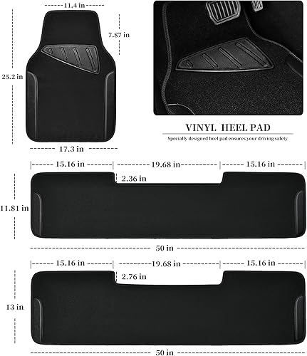 Miniatura 80 de CAR PASS Alfombrillas de cuero beige e impermeables para automóvil, alfombrillas universales para automóvil, aptas para SUV, camionetas, sedanes