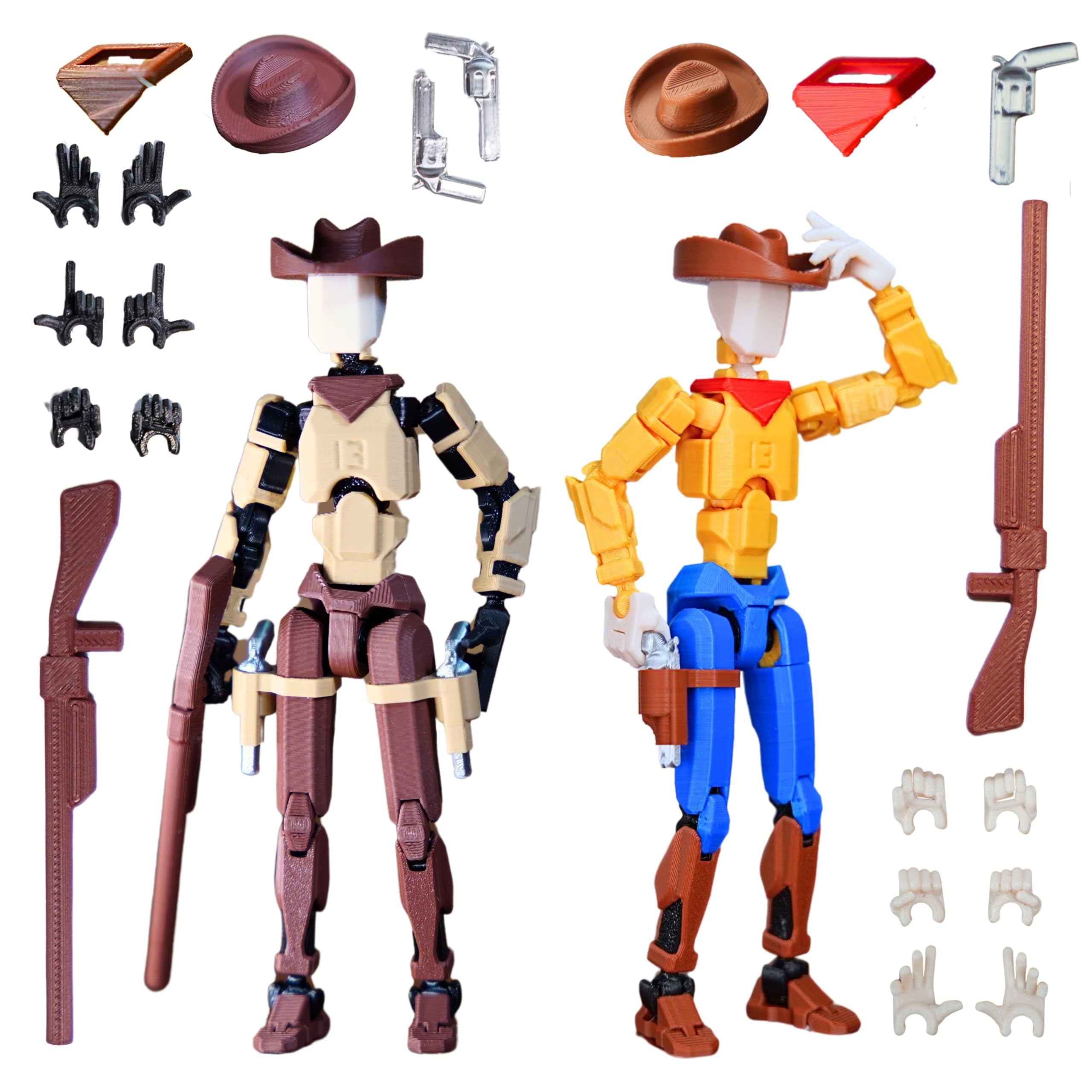 Amazon.com: JoriBoBo - Cowboy t13 Action Figure｜2-Pack 5.4 inches