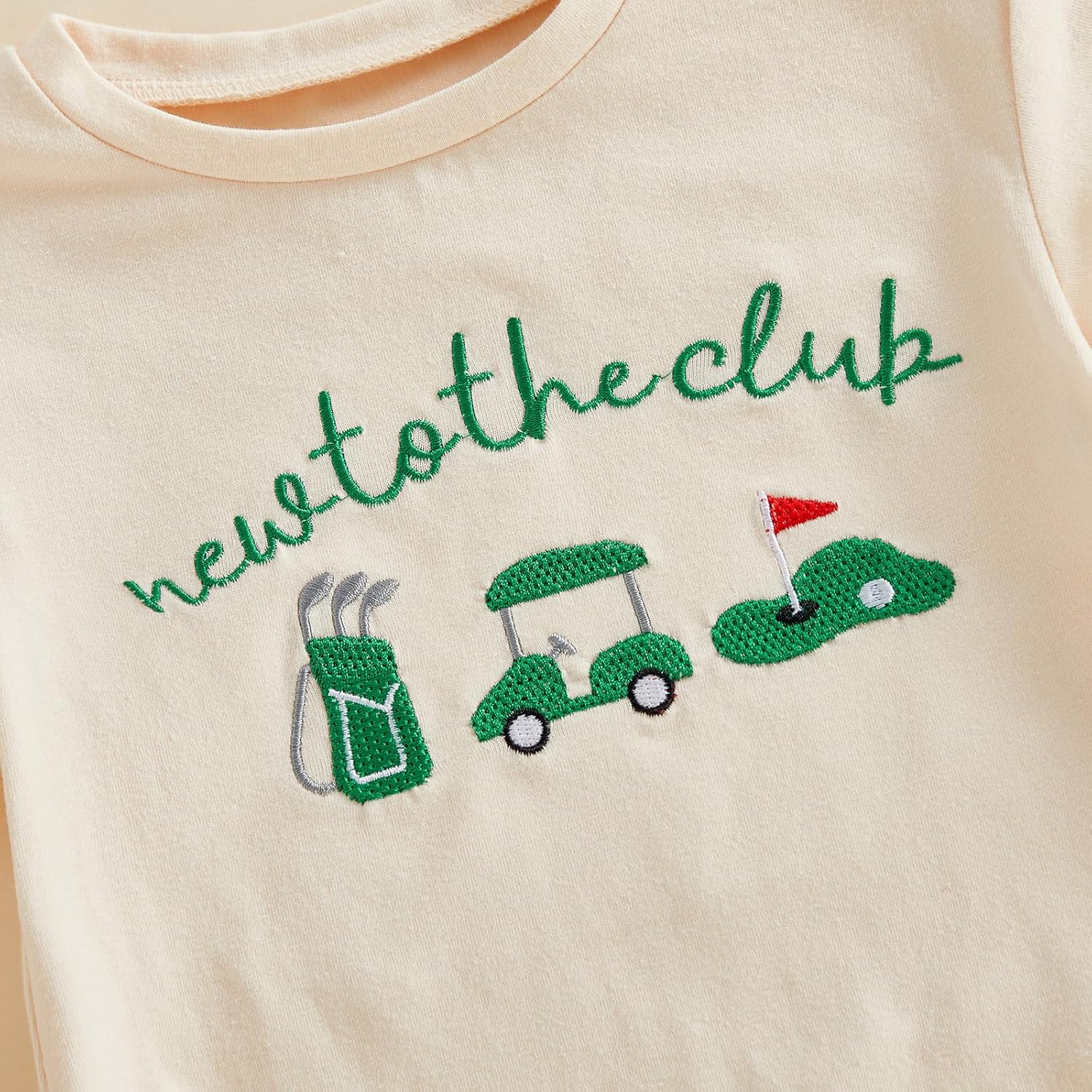 Sasaerucure Newborn Infant Baby Boy Girl Golf Short Sleeve Romper New To The Club Bubble Outfit Summer Jumpsuit Clothes - Image 5