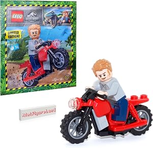 LEGO Jurassic World Minifigure - Owen Grady (with Motorcycle…