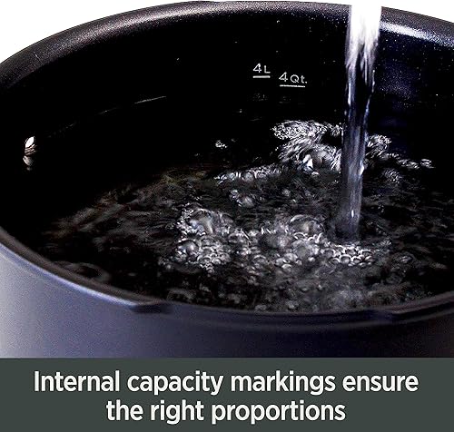 Miniatura 4 de All-Clad HA1 Olla antiadherente anodizada dura, olla múltiple con colador, 6 cuartos de galón, apta para horno, colador de 500 F, colador de pasta