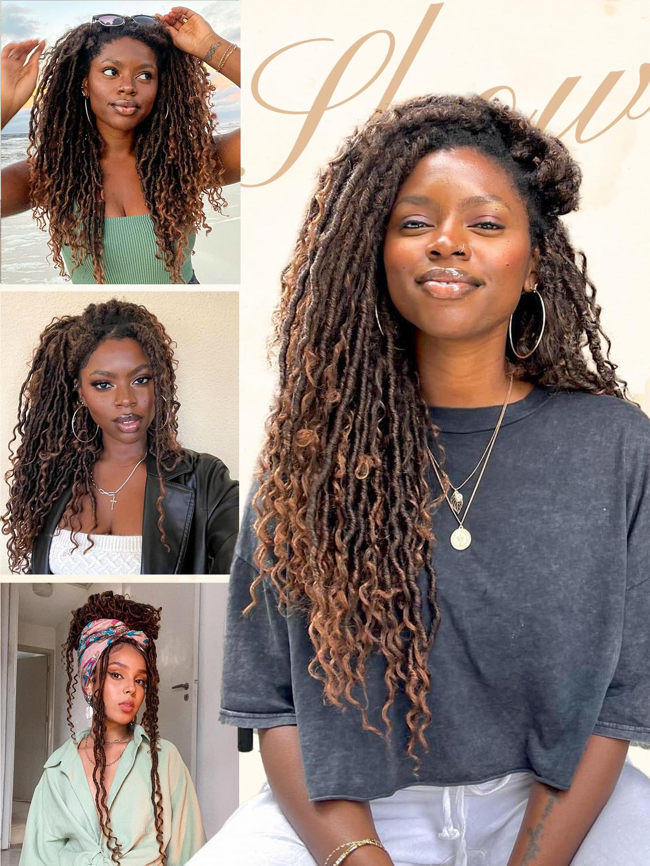 Brand New Full Cap Dread Dreadlock Wig Brown Bangs Noble 13 Inch Short Dreadlock Wig With Bangs Afro Curly  main image 2