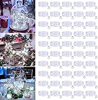 Vista 13 de Paquete de 6 Luces de Hadas a Pilas - 7 pies 20 Luces LED Parpadeantes 3 Modos, Mini Luces de Cadena a Granel Impermeables para Frascos Mason