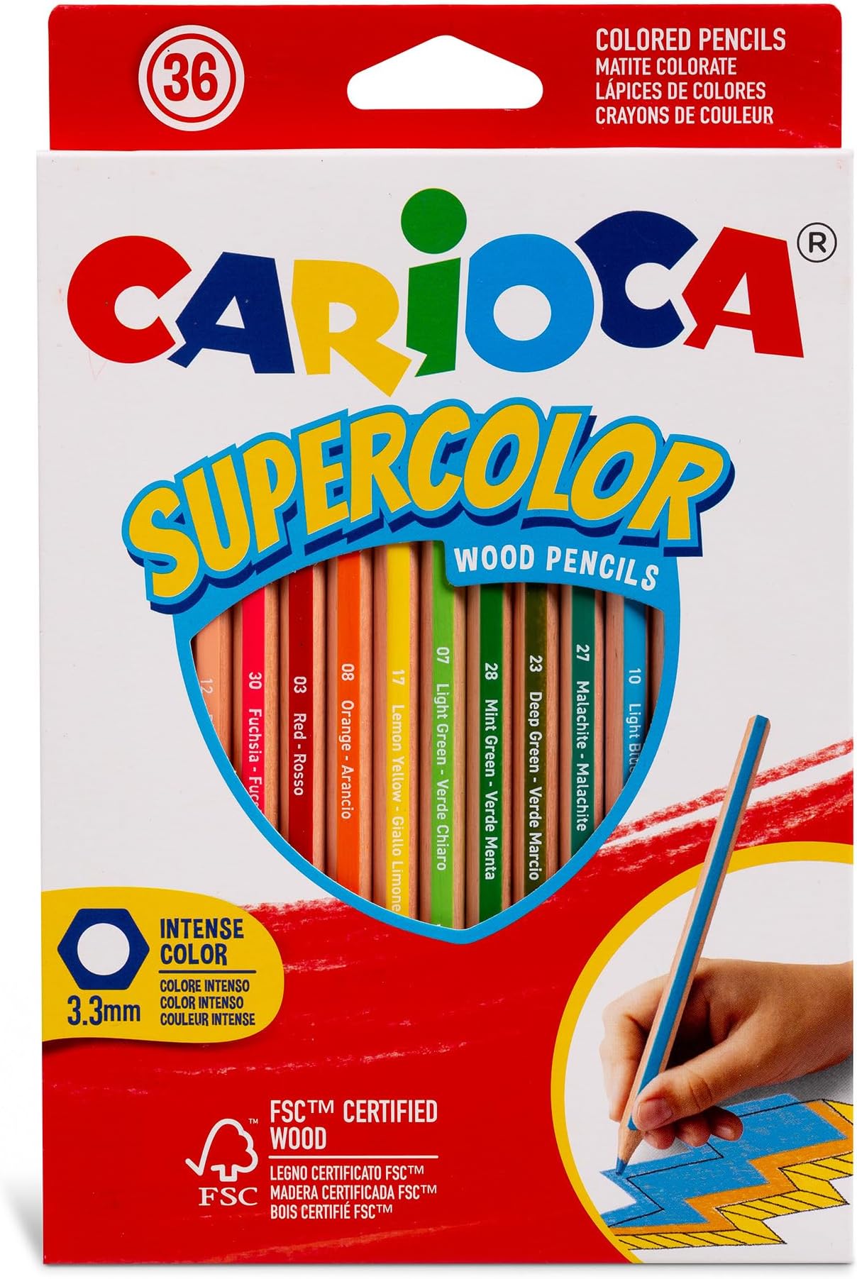 Artbox 4 Confezioni Matite Colorate Da 20 Pezzi - Colori Assortiti Per Scuola E Disegno