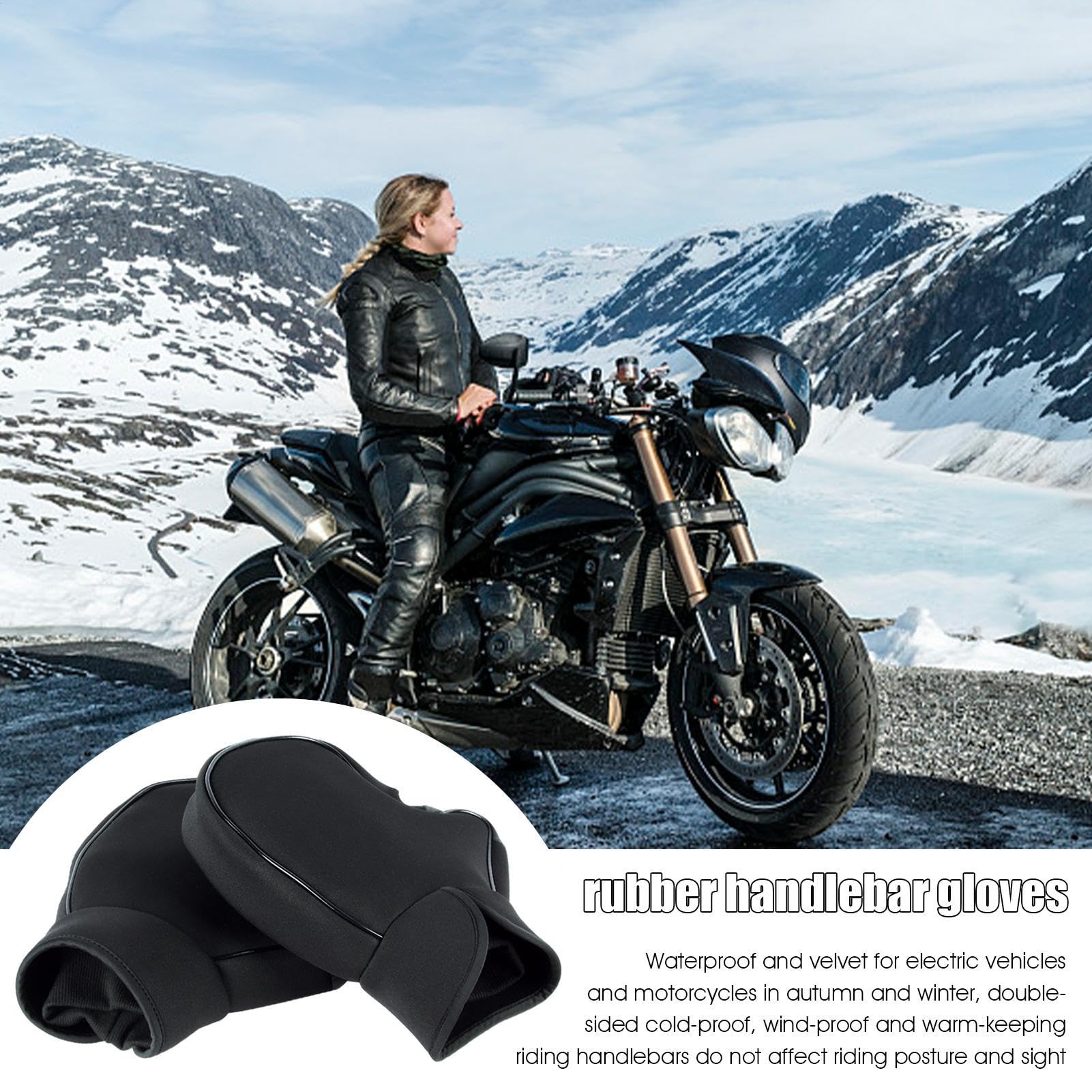 Guanti da manubrio per moto | Manicotti scaldamoto antivento - Accessorio invernale a protezione multipla per motoslitte, scooter, ATV