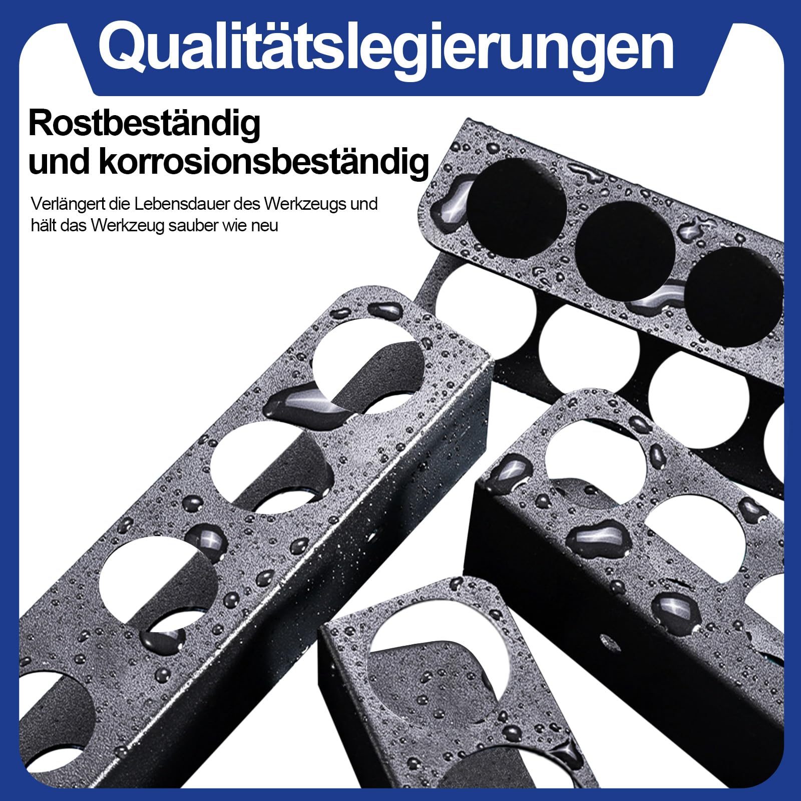 2er Set Werkzeug Halterung Wand - 40cm Mit 14 Löchern Für Garage