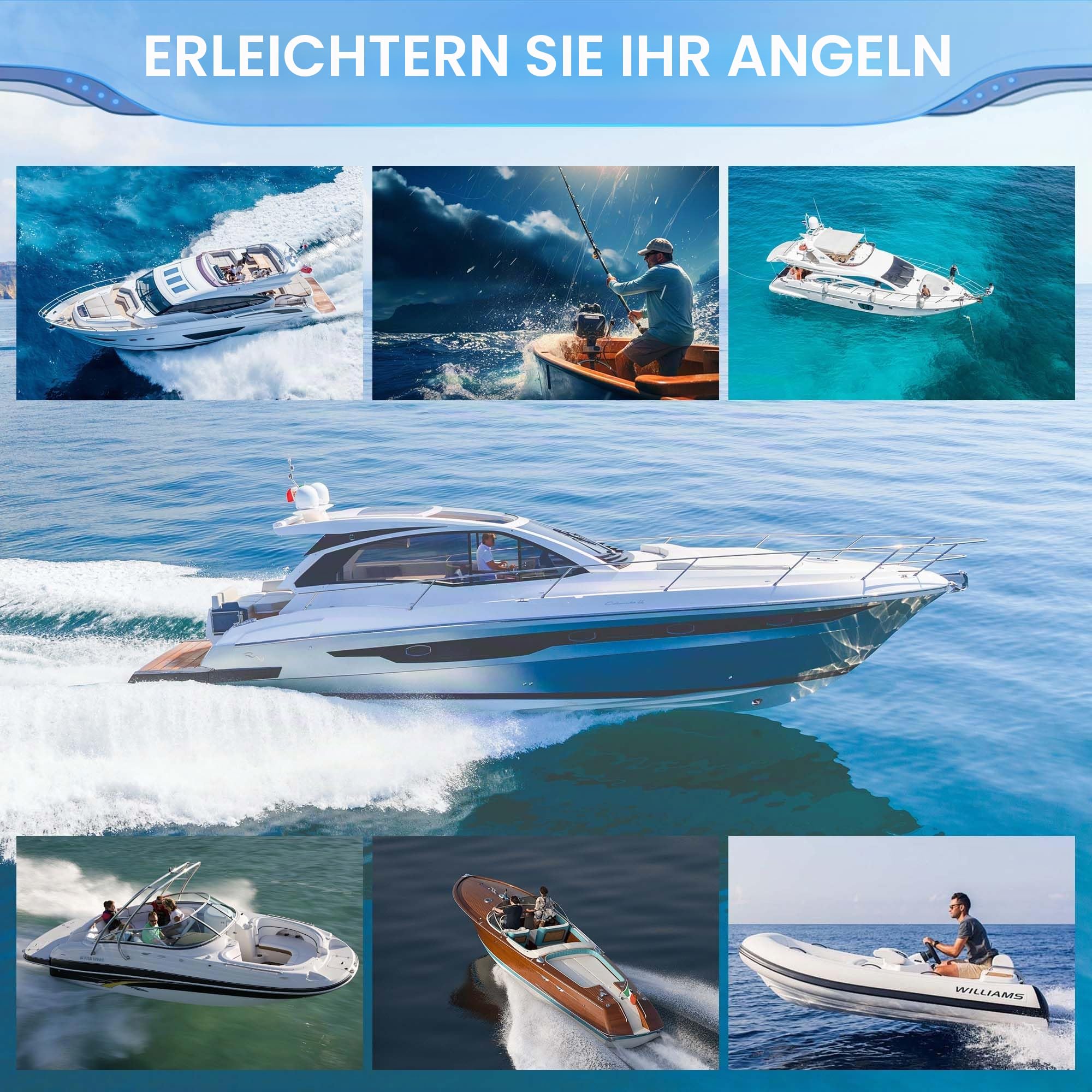 CERRXIAN Wasserdichter Gleichstrom-Trolling-Motor-Schnellanschluss, 90°, 2-Pol, 8 AWG, 50 A, 12 V/24 V/36 V/48 V, männlich und weiblich