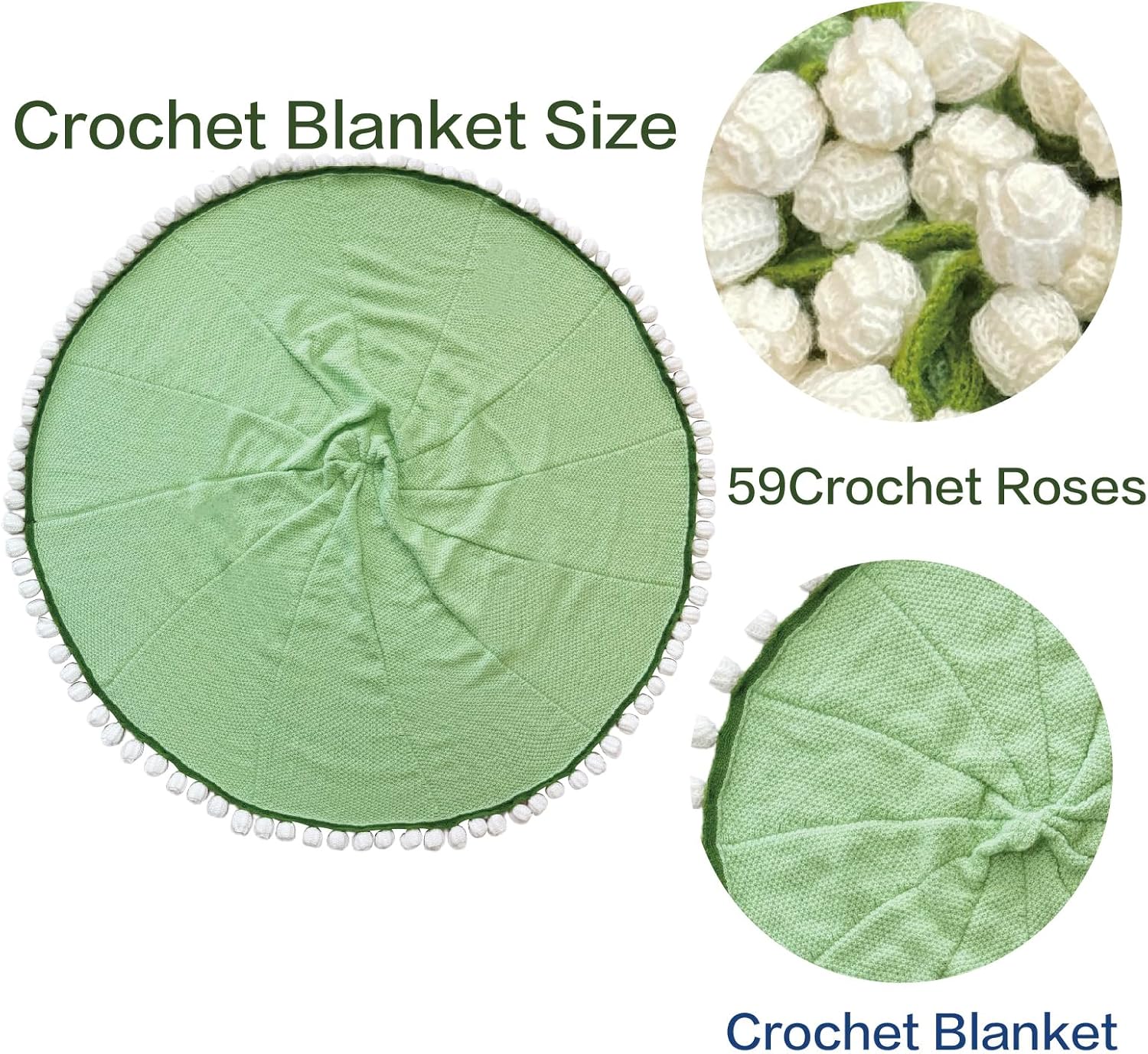 White Rose Flowers Bouquet Blanket, Tulip Flower Throw Blankets, Romantic Gifts for Sister, Mother's Day, Birthday, Valentine, Home Decor, Bed, Sofa(59 Inch)