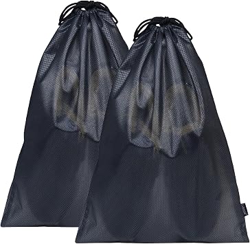 Gloppie Shoe Bags for Travel, 2-Pack Shoe Storage Bag with Drawstring, Packing Organizer for Sneakers, Gym, Luggage, Closet, Weekender Overnight Travel Essentials