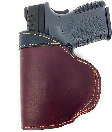 Miniatura 9 de Cardini Leather USA  Funda de cuero IWB para pistola Sig Sauer P229, P225, P250, P320 Open or Hidden Carry Gun Holsters, Glock 19, 23, 32, Walter PK