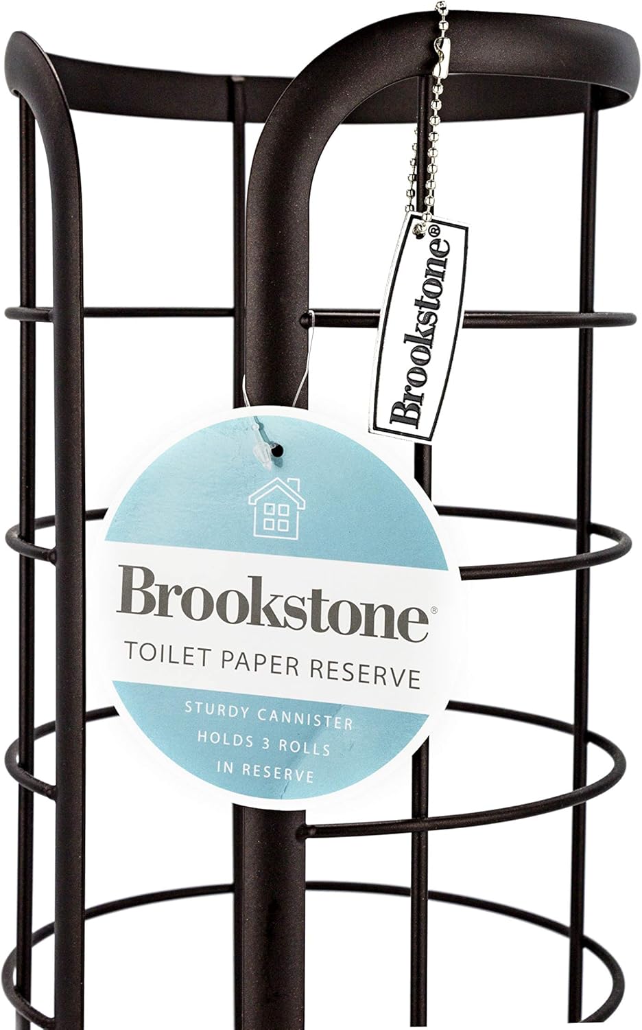 Brookstone Toilet Paper Holder, Freestanding Bathroom Tissue Organizer, Minimal Storage Solution, Stylish Design, Holds Up to 3 Extra Large Rolls, Bronze (BKHB63555) : Everything Else