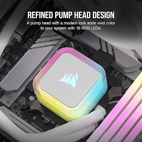 Miniatura 5 de CORSAIR Enfriador líquido de CPU H100i RGB Elite - AIO de 9.449 in - Ventiladores AF120 Elite PWM - Enchufes Intel LGA 1700, 1200, 2066, AMD AM5 y