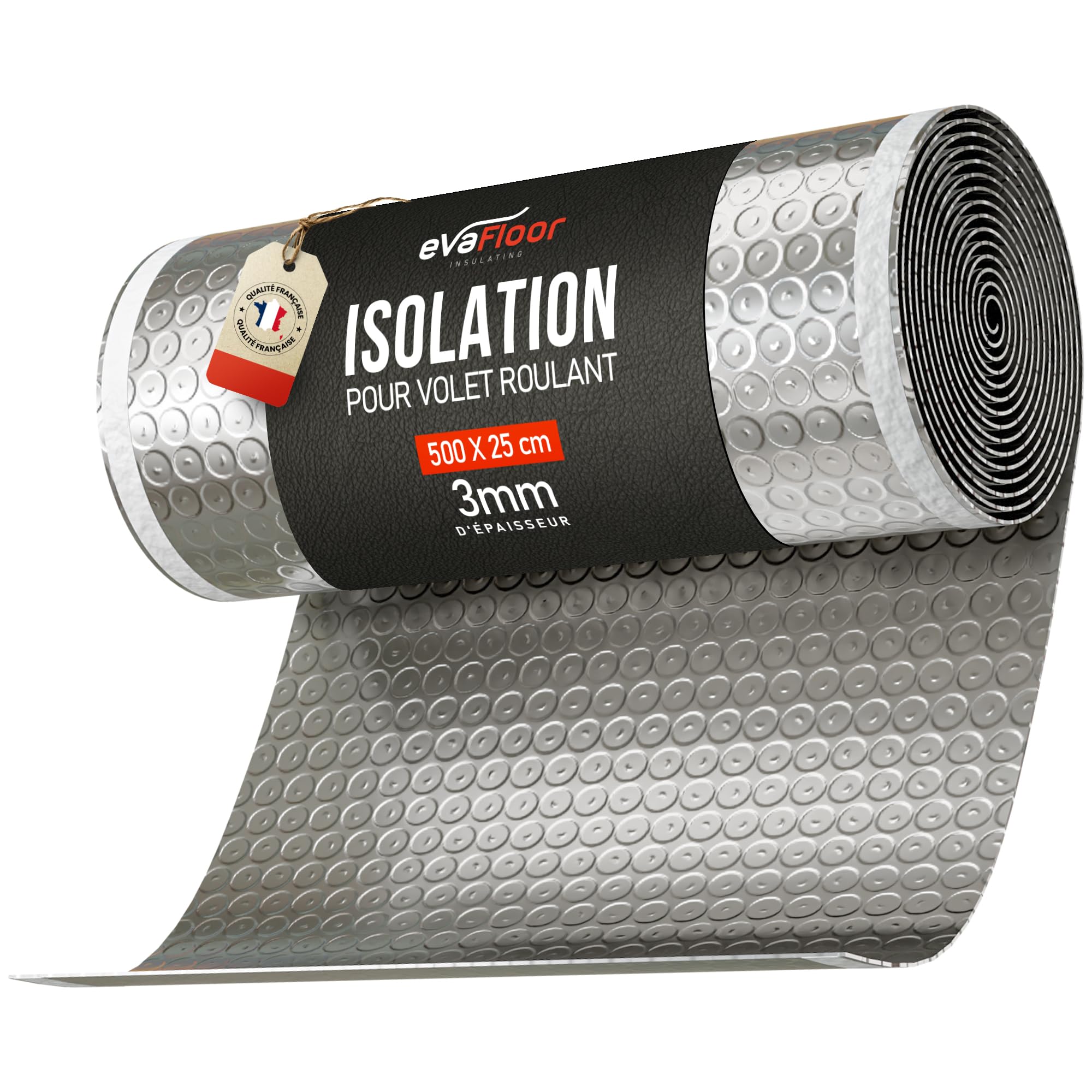 Rouleau isolant caisson volet roulant autocollant haute densité 5m confort thermique