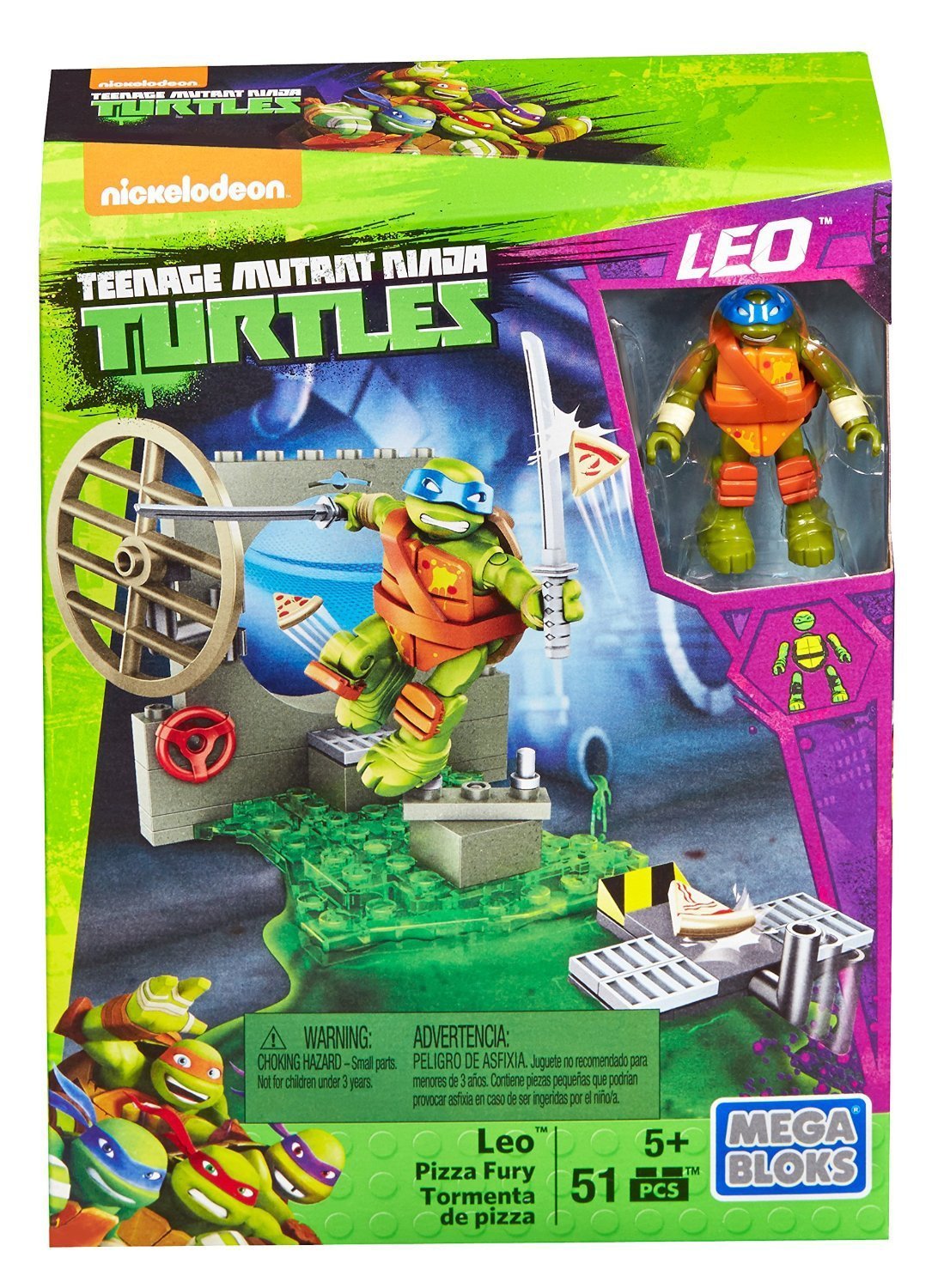 Amazon.com: Mega Bloks Teenage Mutant Ninja Turtles Leo Pizza Fury