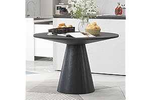 Merax Black Round Dining Table: Enhance Your Dining Space with Style and Functionality