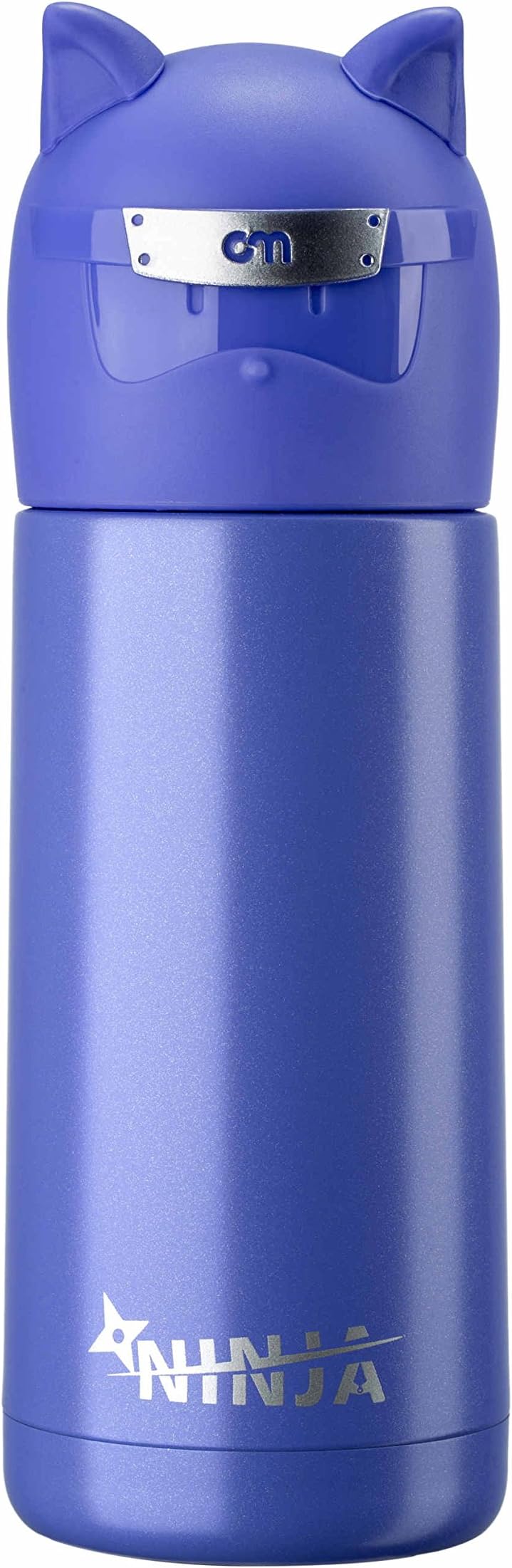 Portable Thermos Travel Mug Cute Design Vacuum Insulated Stainless Steel Thermos Water Bottle, Mini Size Coffee Thermos & Vacuum Flask (300 mL, NINJA & Blue)