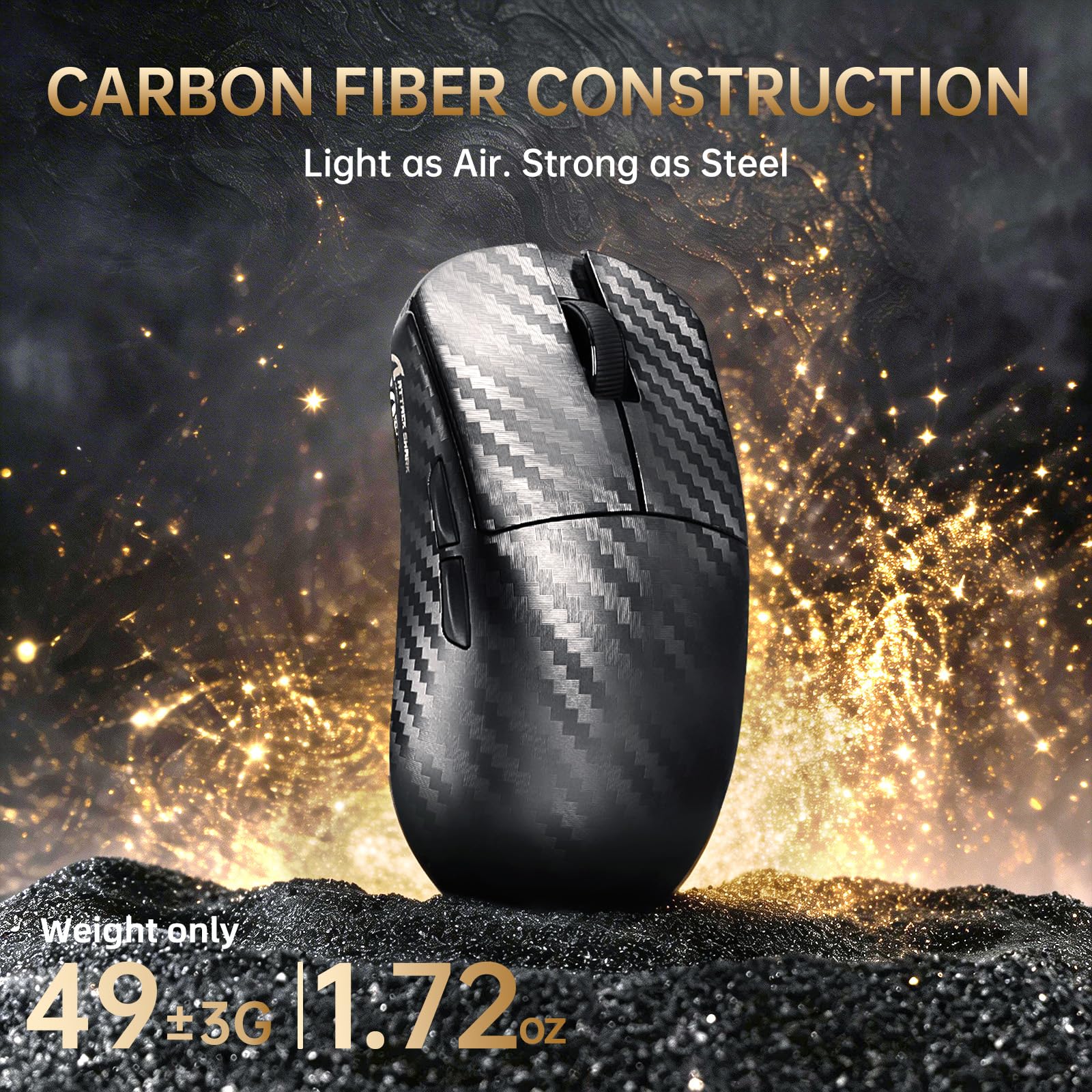 ATTACK SHARK R68 HE Kabel Magnetische Tastatur Kabellosen R11 ULTRA Gaming-Maus Carbonfaser 8000 Hz Rapid Trigger 49g SUPERLIGHT PAW3950MAX 42000 DPI Schwarz