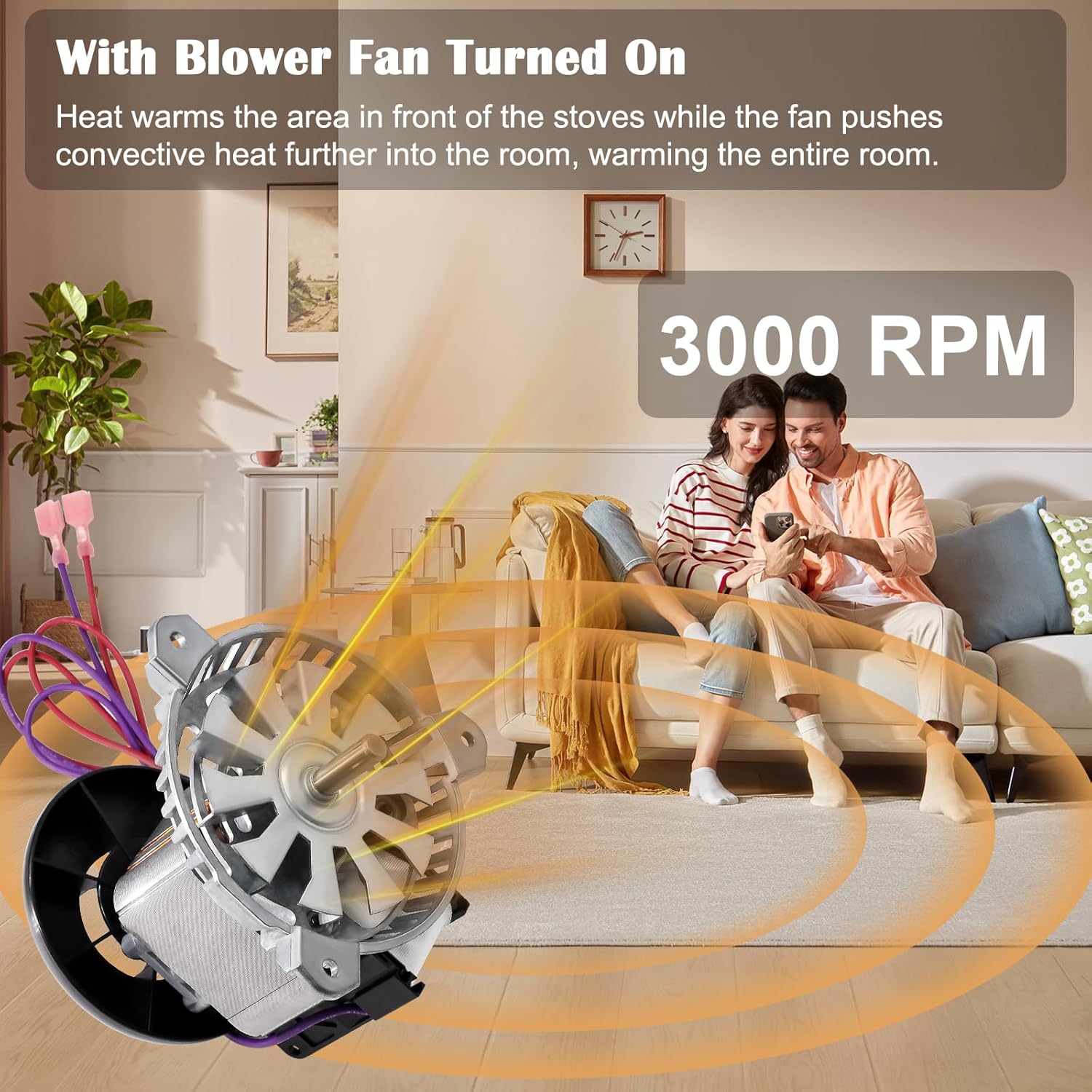 Hiorucet 0131G00000P 0131G00000PS Furnace Draft Inducer Blower for Goodman Amana, Fasco A078, 70582338, Packard 66000, 0131G00000S Exhaust Vent Venter Motor for Goodman J238-150-15301 E64080 E48562.