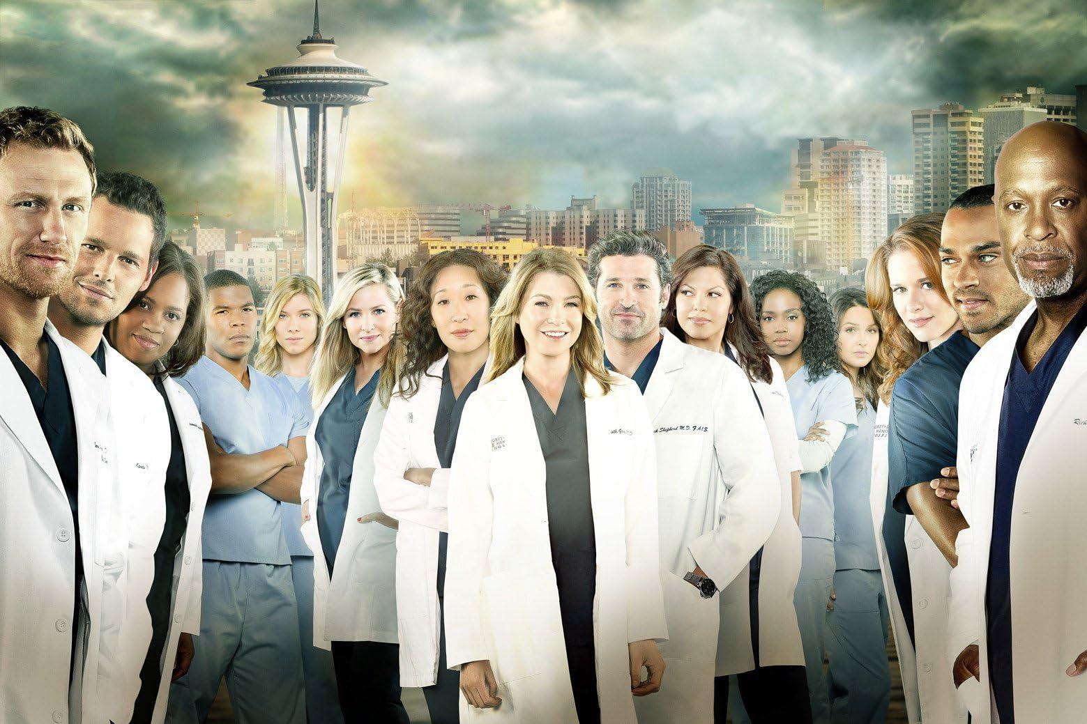 NewBrightBase Greys Anatomy TV Show Fabric Cloth Rolled Wall Poster Print - Size: (36" x 24" / 20" x 13")
