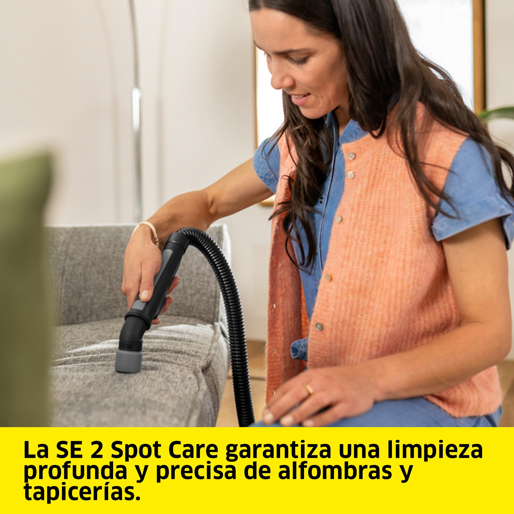 Kärcher lava-aspiradora SE 2 Spot Care, potencia: 450 W, depósito de agua limpia: 1,5 l, superficie: 2,89 m², peso: 4,2 kg, boquilla para tapicerías, boquilla para manchas, limpiador RM 519