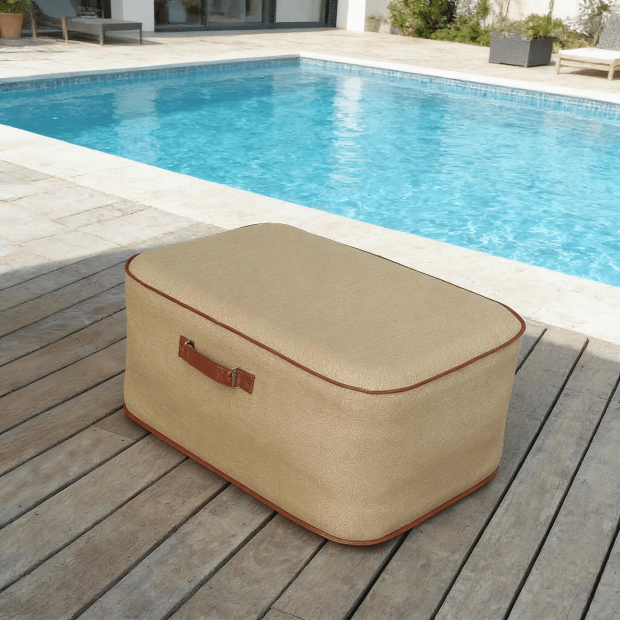 Pouf NUMA Gonflable Design pour Jardin Extérieur Haute Qualité - Pouf pour Terrasse - Détente Tranquilité et Relaxation (Boho)