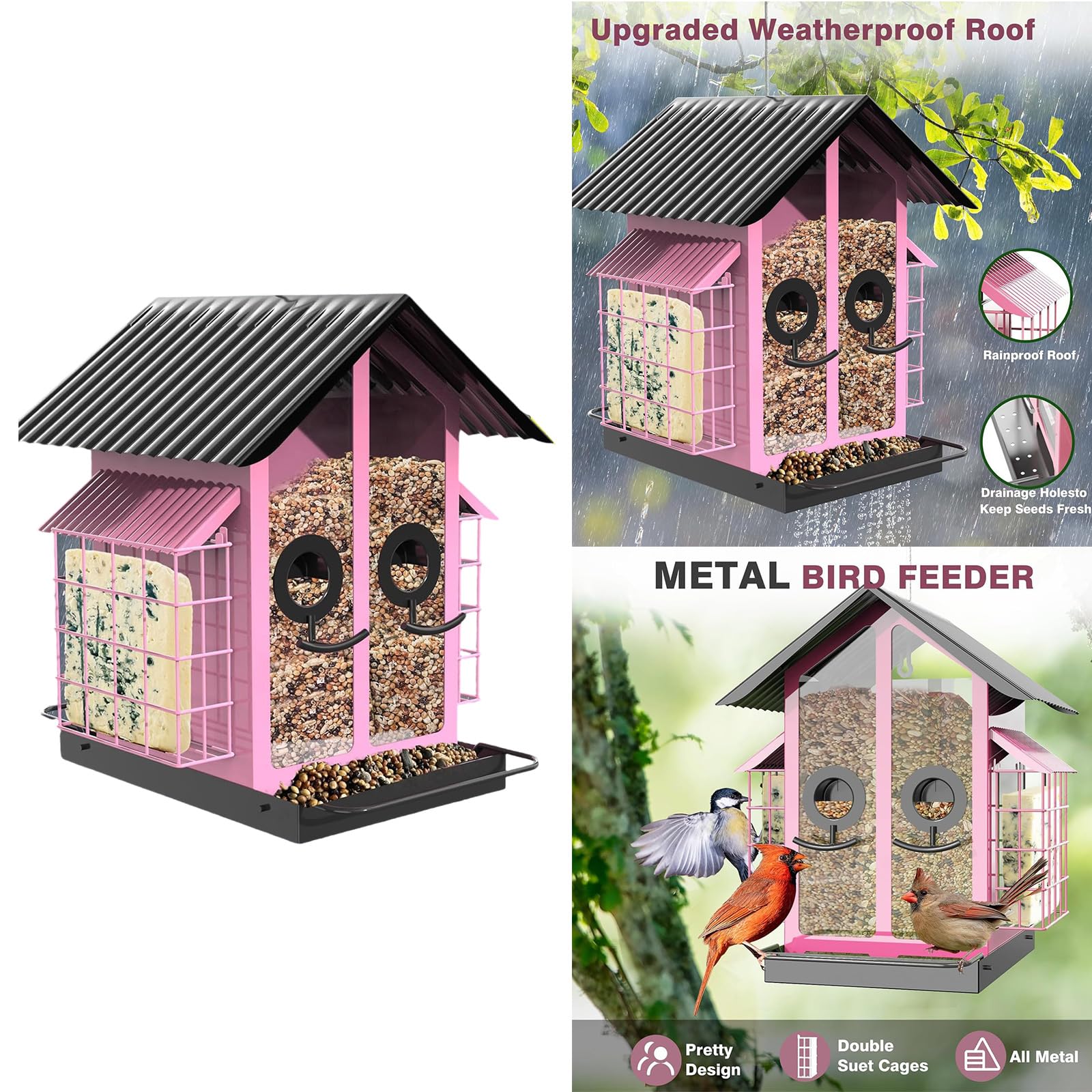 Comedero para pájaros de gran capacidad