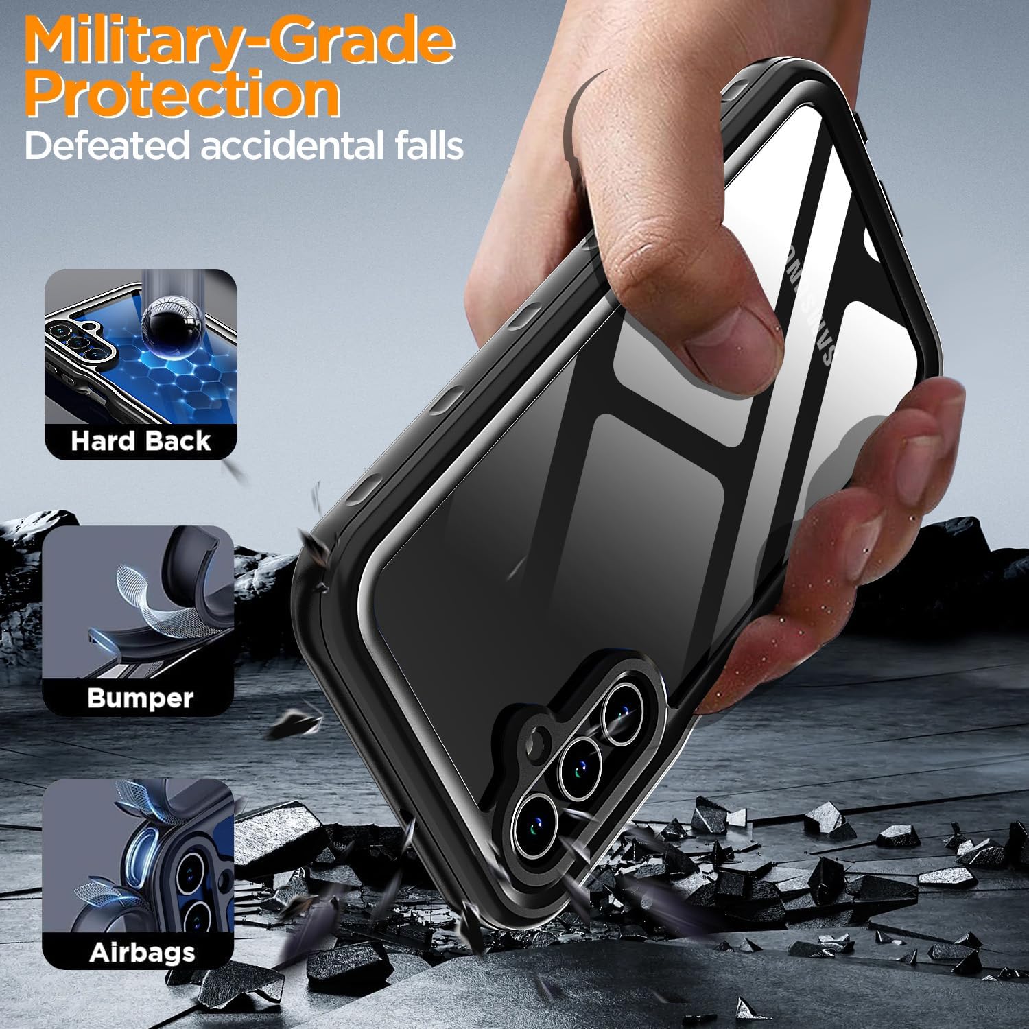 AICase for Samsung Galaxy A26 Case Waterproof Clear,Dustproof and Shockproof,IP68 Certified Real 360 Full Body Protection Fully Sealed Underwater Cover for Galaxy A26 6.7" 2025