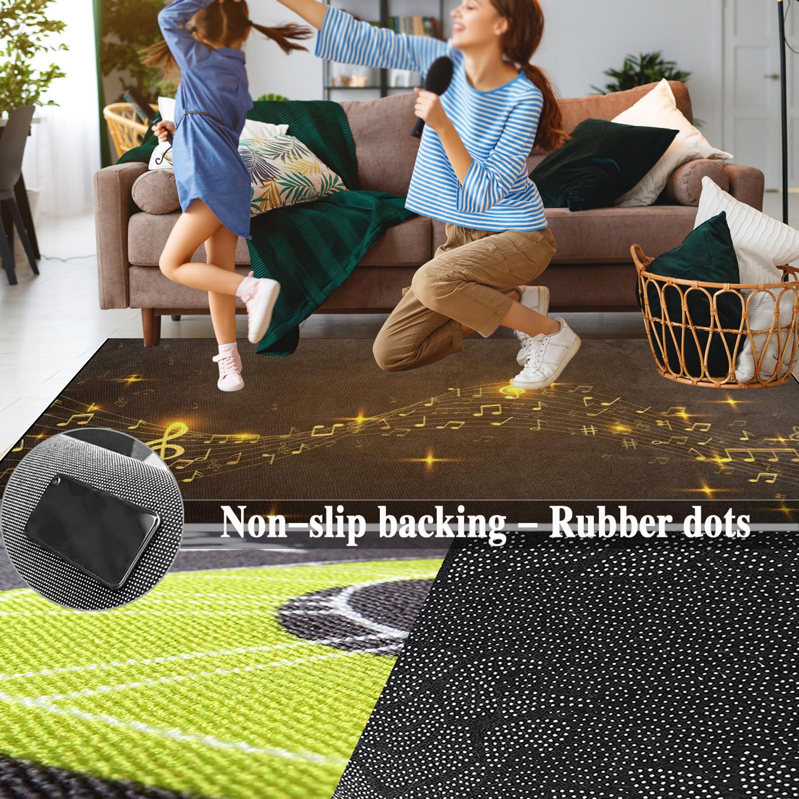 Schlagzeugteppich Elektrisches Schlagzeug Teppich Professionelles rechteckiges Schallschutz Trommelmatte Music Drum Teppich Carpet Innen und Außen 150 x 120 cm Trommelteppich für Studio Wohnung